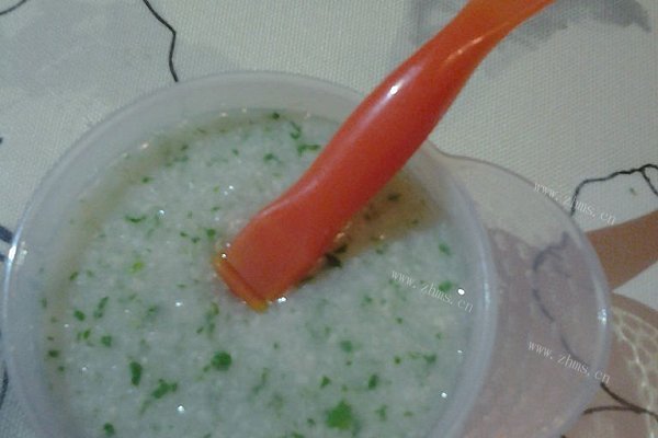 宝宝辅食-肉末青菜粥