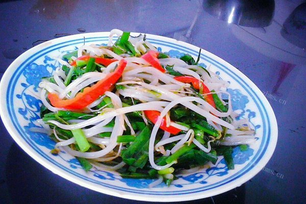 韭菜炒银芽