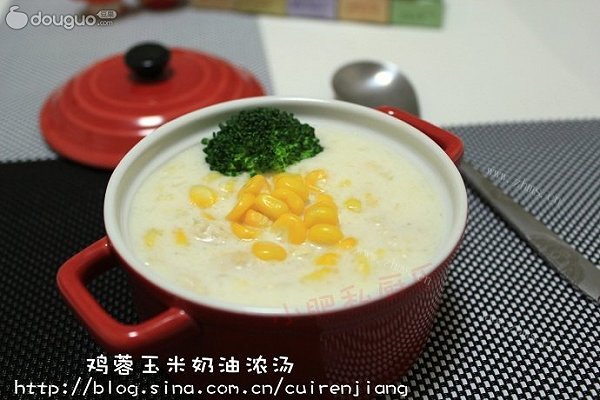 #爱美食#鸡蓉玉米奶油浓汤