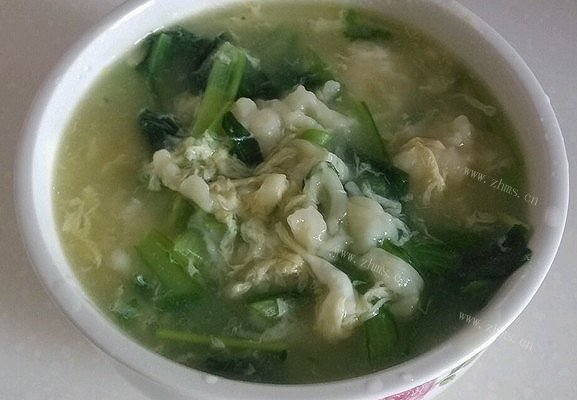 家常版海米青菜疙瘩汤