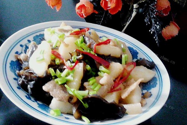 山药炒肉片