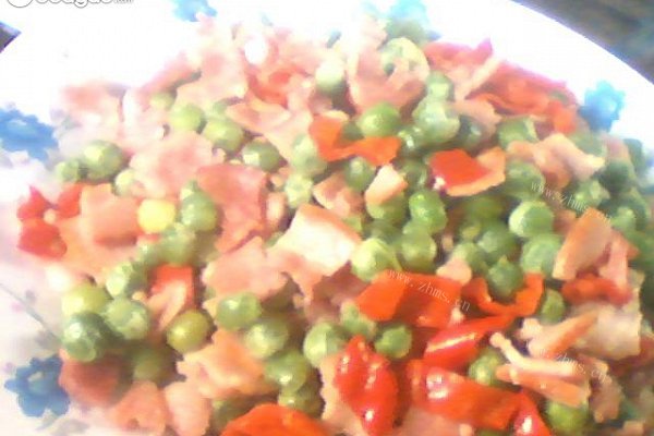 #美食记#烟熏培根炒豌豆（青豆）