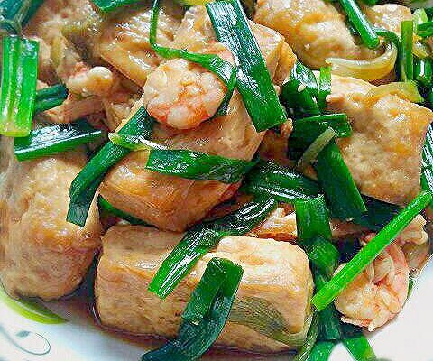 虾仁炒豆腐