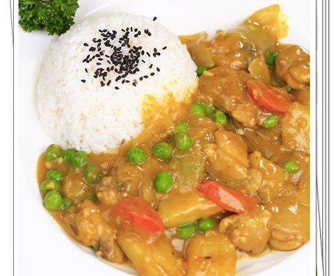 鸡腿咖喱饭