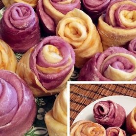 玫瑰紫薯胡萝卜卷
