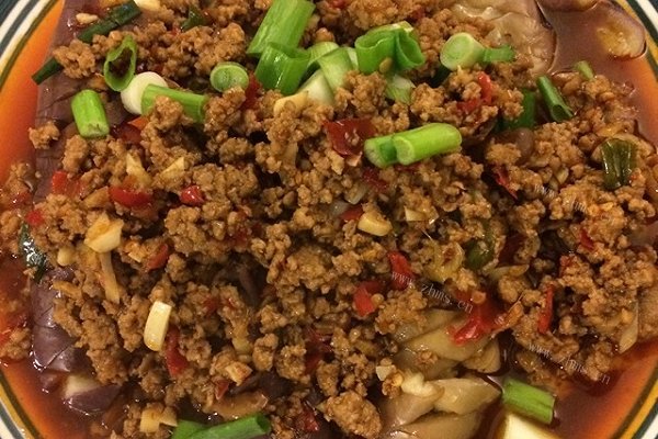 家常鱼香蒸茄子 三朵金花大饭店
