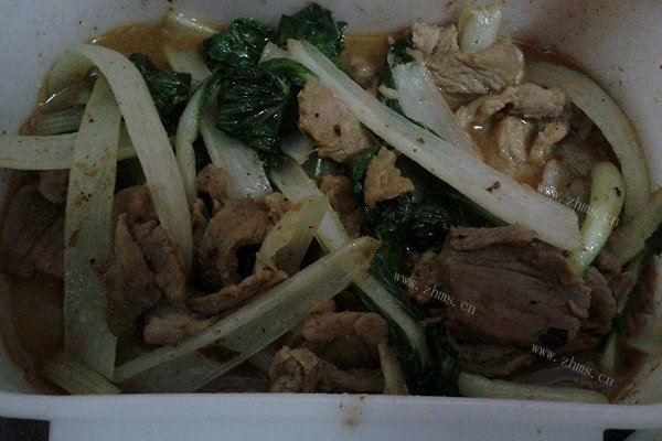 小白菜炒沙茶猪肉