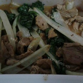 小白菜炒沙茶猪肉