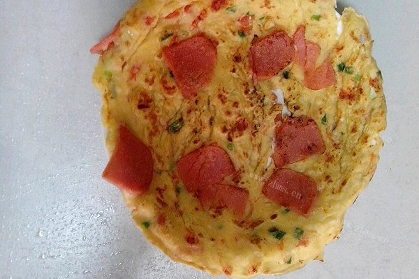 西红柿香葱鸡蛋饼