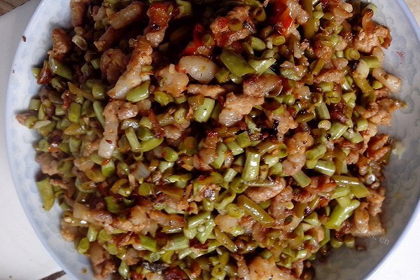 酸豆角炒肉末