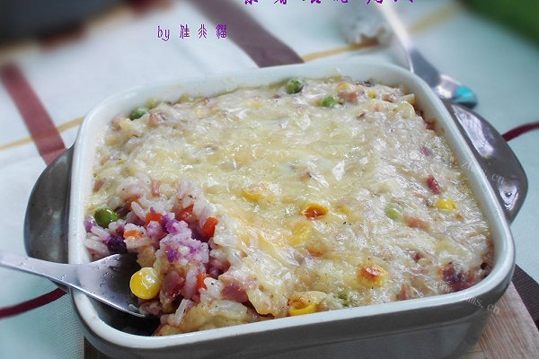 紫薯培根焗饭