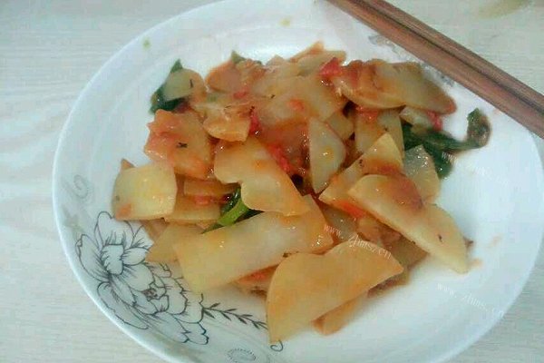家常西红柿炒土豆