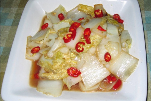 家常菜醋溜白菜片