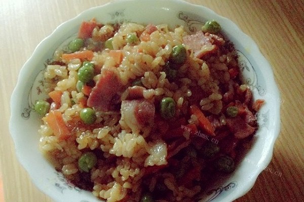 培根青豆焖饭