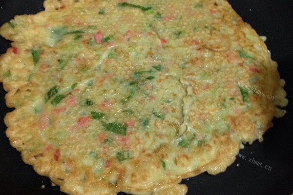 青菜鸡蛋火腿饼