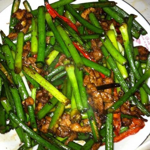 健康美食之蒜苔炒肉