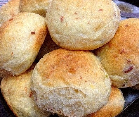 地道中国味儿的面包（香葱火腿土豆泥）