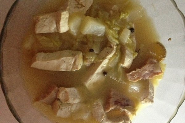 家常白菜炖豆腐
