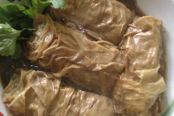 豆腐皮包肉