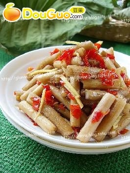 家常菜剁椒炒藕带
