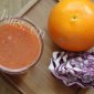 家庭版紫甘蓝橙综合蔬果汁
