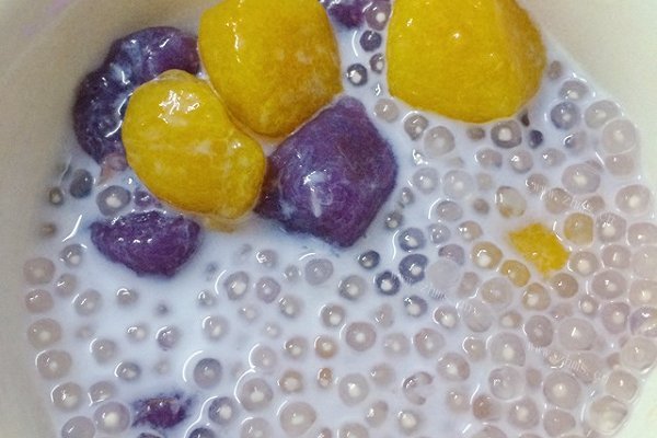 自制南瓜芋圆紫薯芋圆
