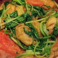 上海全素煲-番茄鸡毛菜油面筋煲