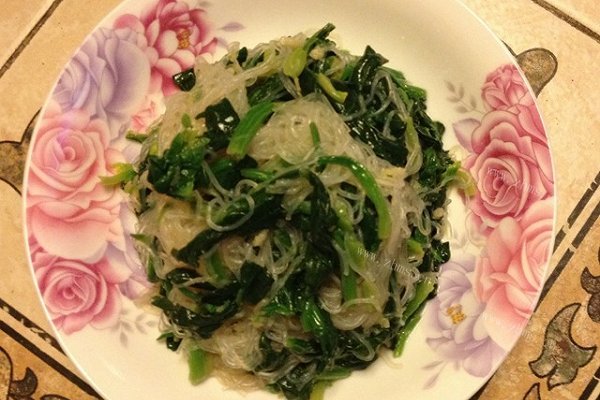 香麻菠菜拌粉丝