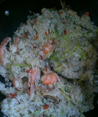 美味海鲜菜干饭