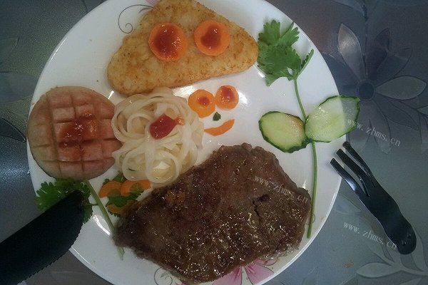 熊孩子创意牛排