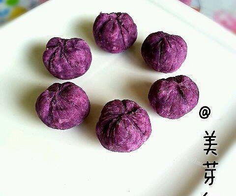 简单紫薯团（南瓜造型）
