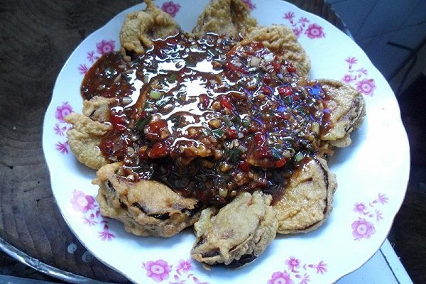 家常鱼香茄饼
