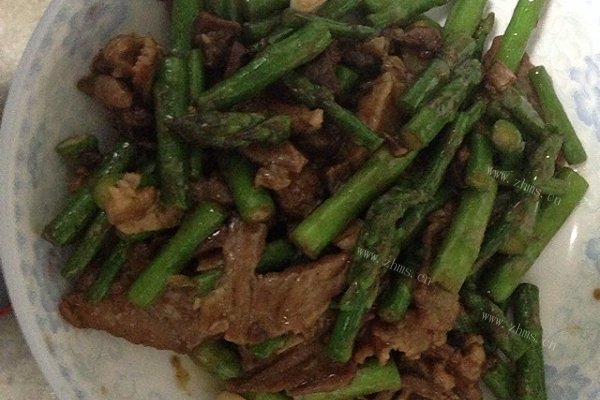 快手菜仲景芦笋炒肉片