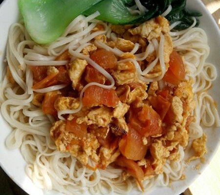 番茄鸡蛋拌面