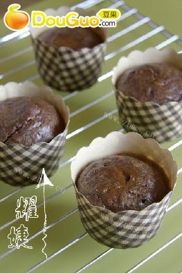 美味的巧克力纸杯蛋糕