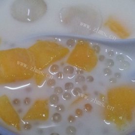 自制芒果椰汁西米露