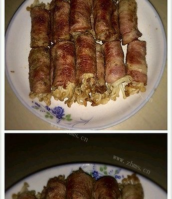 培根金针菇卷