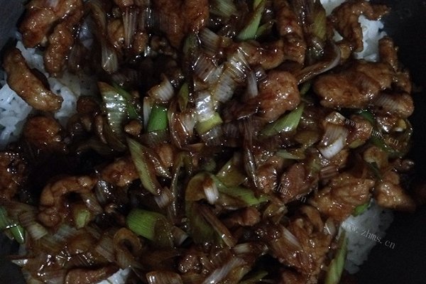 葱爆肉盖浇饭