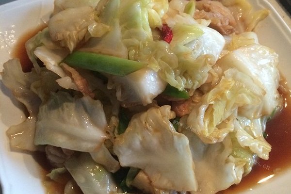 手撕包菜加肉版