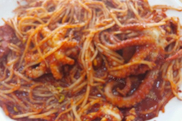 韩国辣炒海鲜八爪鱼(正宗韩国美食)