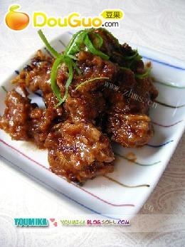 美味的豆豉蒸排骨