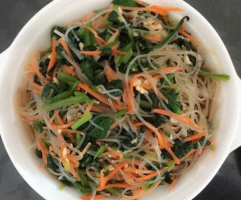家常凉拌菠菜粉丝