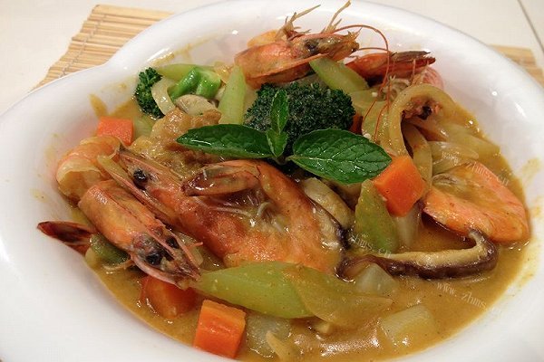 咖喱蔬菜虾