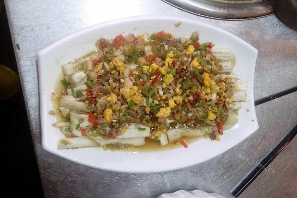 家常咸蛋黄蒸茄子