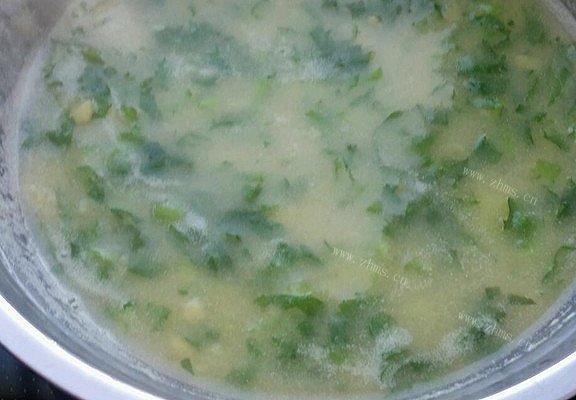 自制玉米面菜糊涂粥