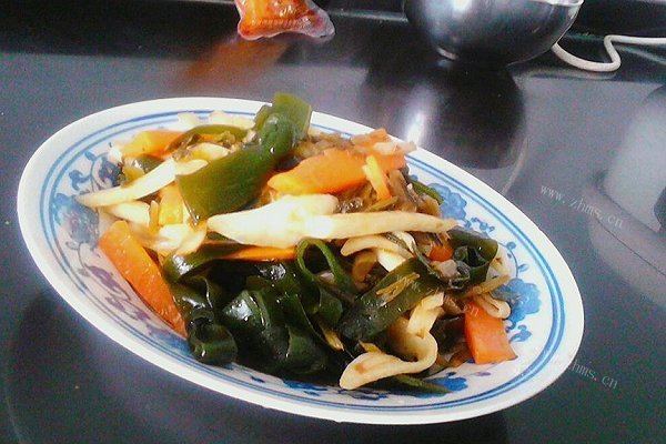 茭白咸菜胡萝卜炒海带