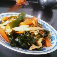 茭白咸菜胡萝卜炒海带