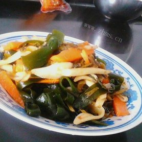 茭白咸菜胡萝卜炒海带