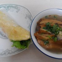 鸡汤豆腐串 鸡蛋灌饼