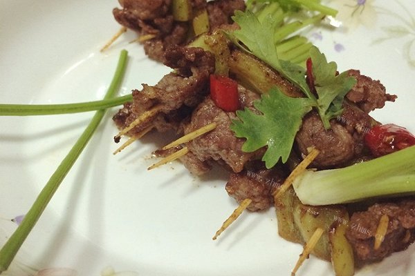 青椒牙签牛肉